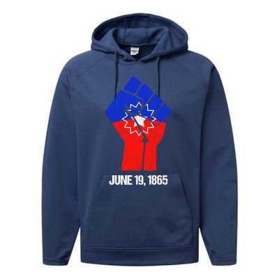 Junenth Fist Freedom Day Flag Black History Remembrance Gift Performance Fleece Hoodie