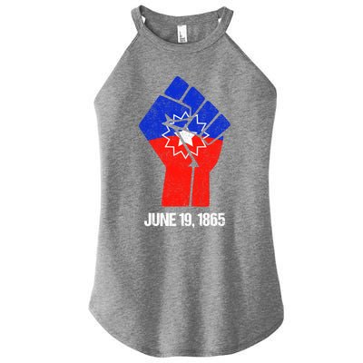 Junenth Fist Freedom Day Flag Black History Remembrance Gift Women's Perfect Tri Rocker Tank