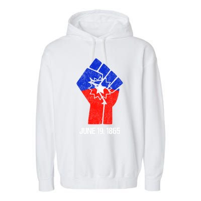 Junenth Fist Freedom Day Flag Black History Remembrance Gift Garment-Dyed Fleece Hoodie