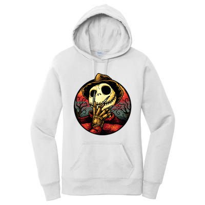 Jack Freddy Funny Halloween Horror Character Nightmare Women's Pullover Hoodie