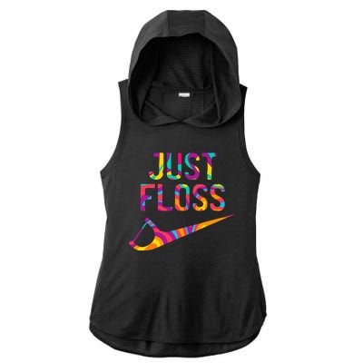 Just Floss Funny Parody Logo Meme Ladies PosiCharge Tri-Blend Wicking Draft Hoodie Tank