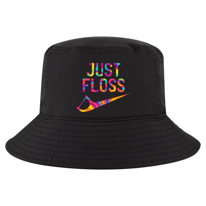 Just Floss Funny Parody Logo Meme Cool Comfort Performance Bucket Hat