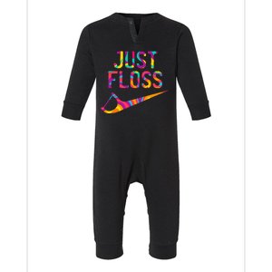 Just Floss Funny Parody Logo Meme Infant Fleece One Piece