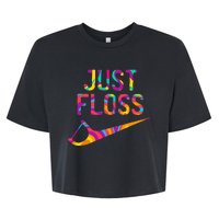 Just Floss Funny Parody Logo Meme Bella+Canvas Jersey Crop Tee