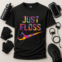 Just Floss Funny Parody Logo Meme Cooling Performance Crew T-Shirt