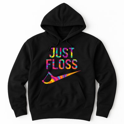 Just Floss Funny Parody Logo Meme Hoodie