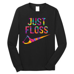 Just Floss Funny Parody Logo Meme Long Sleeve Shirt