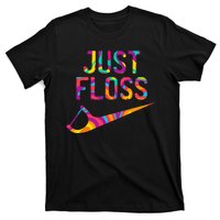 Just Floss Funny Parody Logo Meme T-Shirt