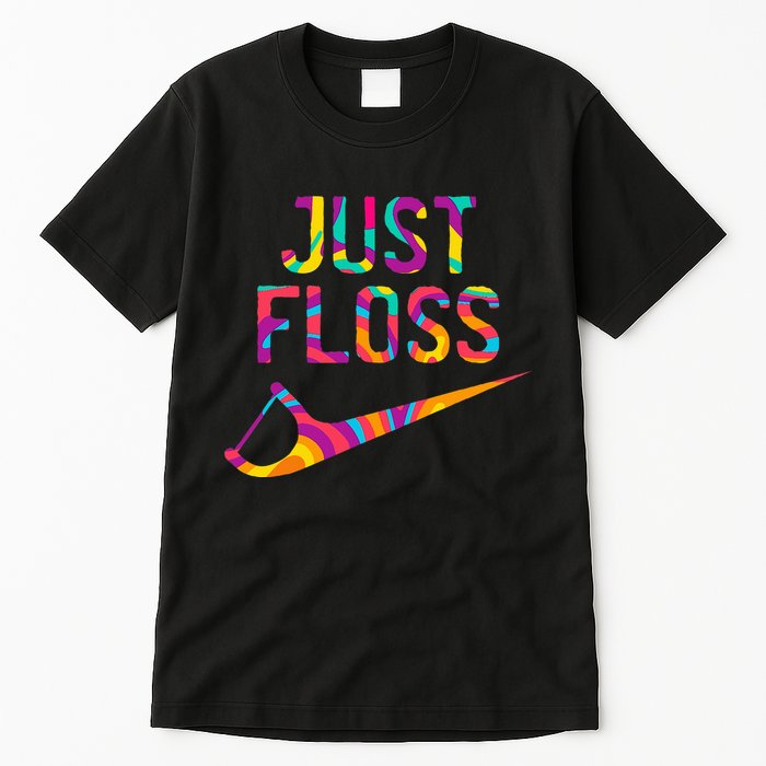 Just Floss Funny Parody Logo Meme Tall T-Shirt