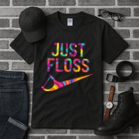 Just Floss Funny Parody Logo Meme Tall T-Shirt