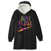 Just Floss Funny Parody Logo Meme Hooded Wearable Blanket