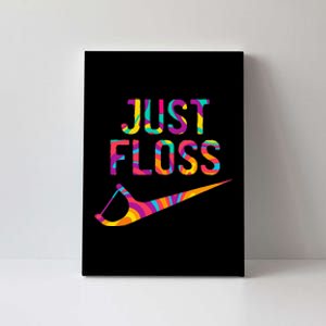 Just Floss Funny Parody Logo Meme Canvas