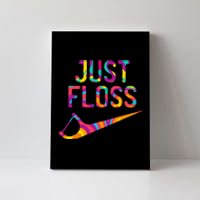 Just Floss Funny Parody Logo Meme Canvas