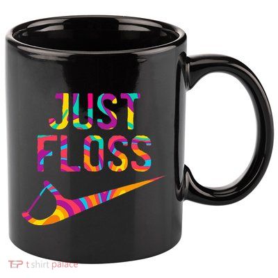 Just Floss Funny Parody Logo Meme 11oz C Handle Ceramic Mug