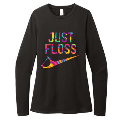 Just Floss Funny Parody Logo Meme Womens CVC Long Sleeve Shirt