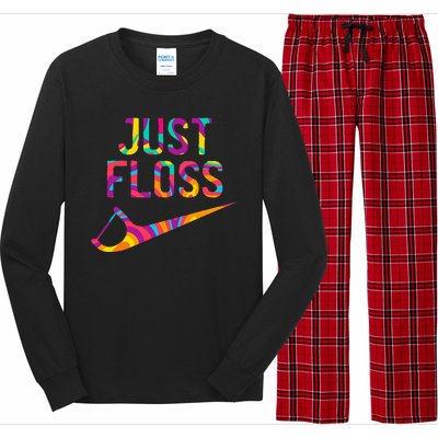 Just Floss Funny Parody Logo Meme Long Sleeve Pajama Set