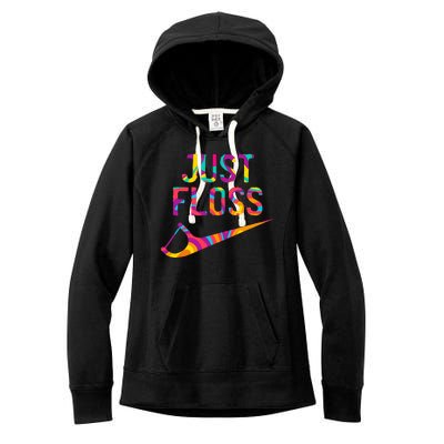 Just Floss Funny Parody Logo Meme Women's Fleece Hoodie