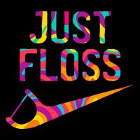 Just Floss Funny Parody Logo Meme 16 in Basic Backpack