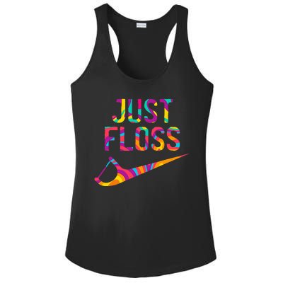 Just Floss Funny Parody Logo Meme Ladies PosiCharge Competitor Racerback Tank