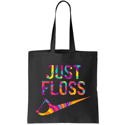 Just Floss Funny Parody Logo Meme Bag