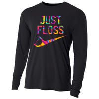 Just Floss Funny Parody Logo Meme Cooling Performance Long Sleeve Crew