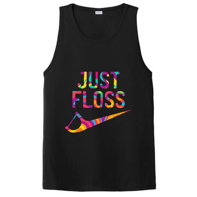 Just Floss Funny Parody Logo Meme PosiCharge Competitor Tank
