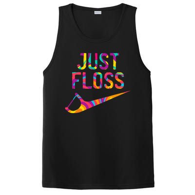 Just Floss Funny Parody Logo Meme PosiCharge Competitor Tank