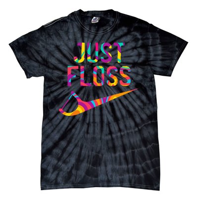 Just Floss Funny Parody Logo Meme Tie-Dye T-Shirt