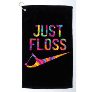 Just Floss Funny Parody Logo Meme Platinum Collection Golf Towel