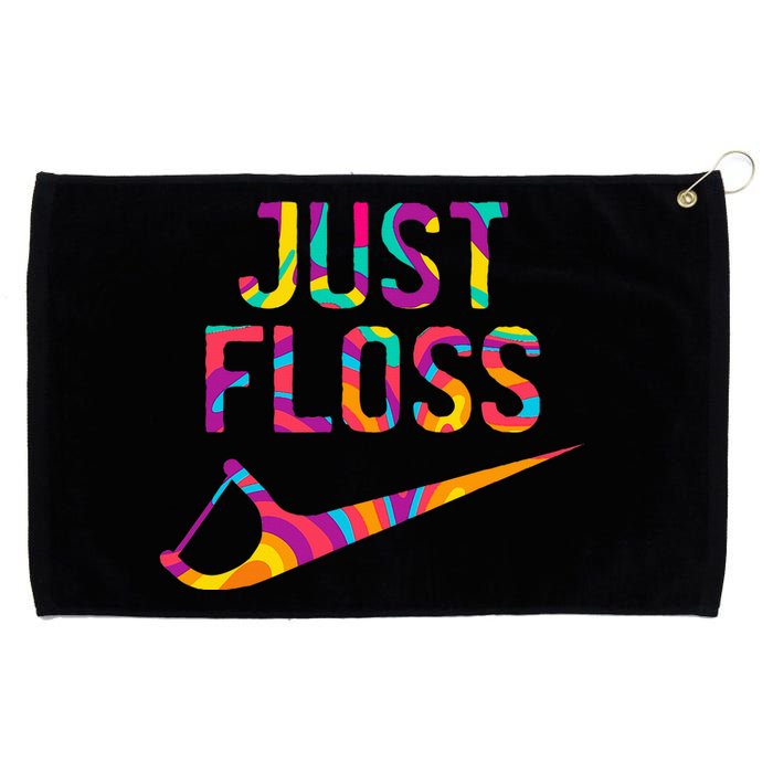 Just Floss Funny Parody Logo Meme Grommeted Golf Towel