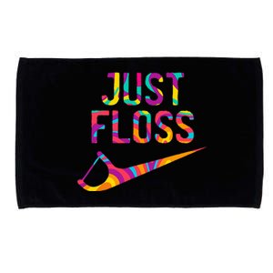 Just Floss Funny Parody Logo Meme Microfiber Hand Towel