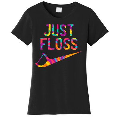 Just Floss Funny Parody Logo Meme Women's T-Shirt