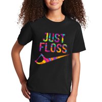 Just Floss Funny Parody Logo Meme Kids T-Shirt