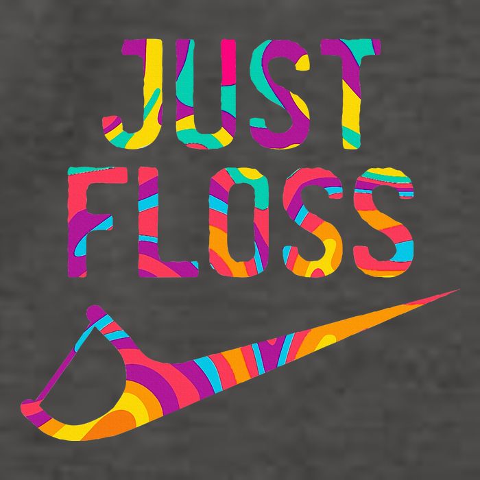 Just Floss Funny Parody Logo Meme Vector Backpack
