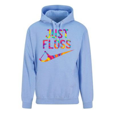 Just Floss Funny Parody Logo Meme Unisex Surf Hoodie