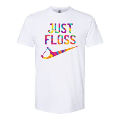 Just Floss Funny Parody Logo Meme Softstyle CVC T-Shirt