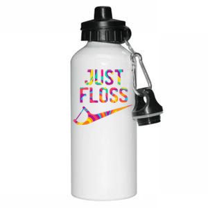 Just Floss Funny Parody Logo Meme Aluminum Water Bottle