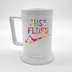 Just Floss Funny Parody Logo Meme Beer Stein