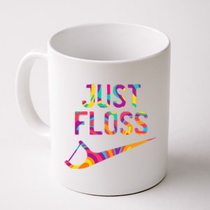 Just Floss Funny Parody Logo Meme Coffee Mug