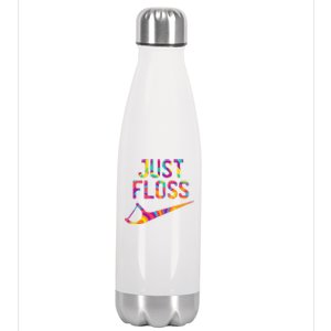 Just Floss Funny Parody Logo Meme Stainless Steel Insulated Water Bottle