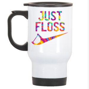 Just Floss Funny Parody Logo Meme Stainless Steel Travel Mug