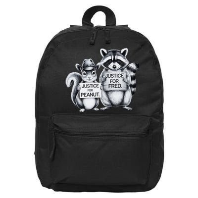 Justice For Fred The Raccoon And The Peanut The Squirrel 16 in Basic Backpack