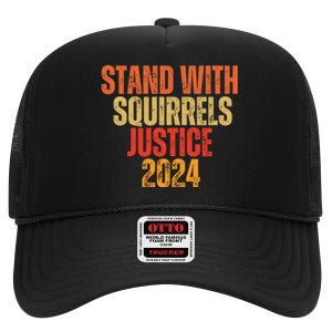 Justice For Fred The Raccoon And The Peanut The Squirrel High Crown Mesh Back Trucker Hat