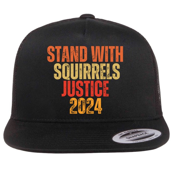 Justice For Fred The Raccoon And The Peanut The Squirrel Flat Bill Trucker Hat