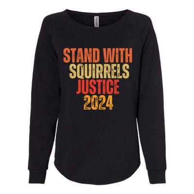 Justice For Fred The Raccoon And The Peanut The Squirrel Womens California Wash Sweatshirt