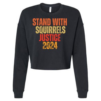 Justice For Fred The Raccoon And The Peanut The Squirrel Cropped Pullover Crew