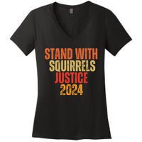 Justice For Fred The Raccoon And The Peanut The Squirrel Women's V-Neck T-Shirt