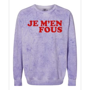 Je Fous French Retro Style Slogan Colorblast Crewneck Sweatshirt