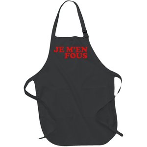 Je Fous French Retro Style Slogan Full-Length Apron With Pockets