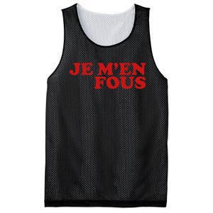 Je Fous French Retro Style Slogan Mesh Reversible Basketball Jersey Tank